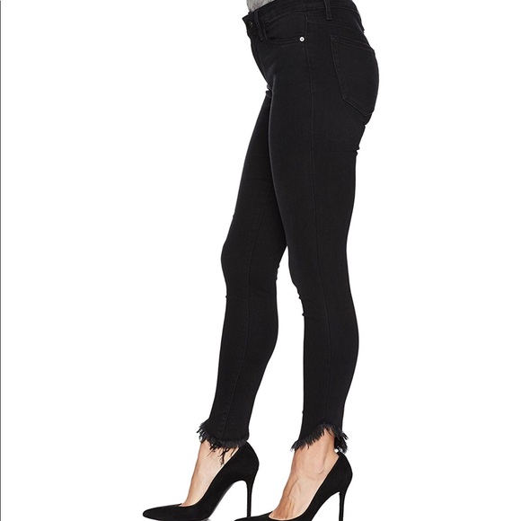 black frayed ankle jeans